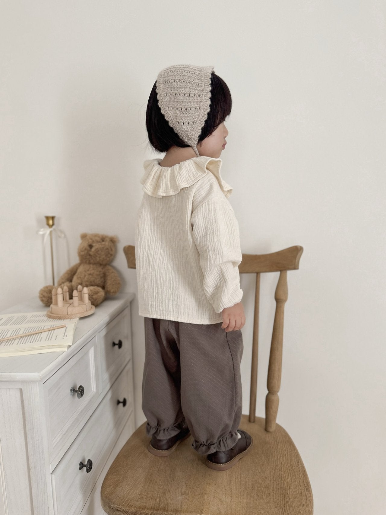 ［mimi market］Ozzie frill collar blouse