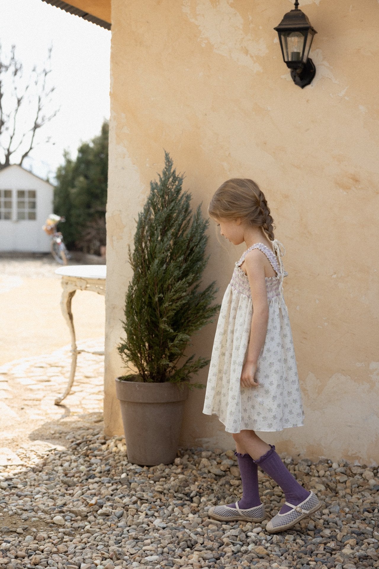 ［perrobebe］Heloise smock one-piece (lavender)