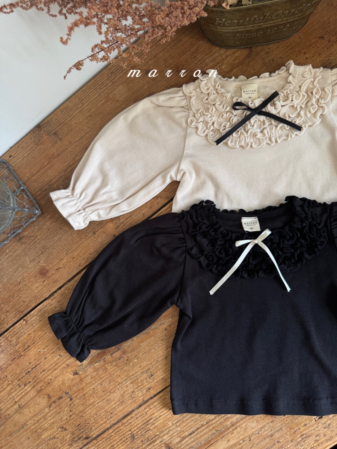 ［marron］Karen ribbon tops