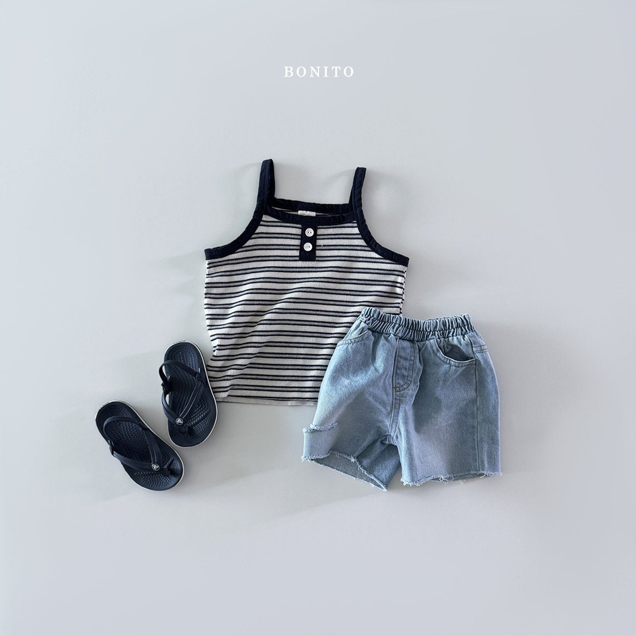 ［Bonito］Stripe sleeveless tee