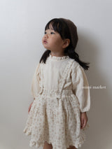 ［mimi market］Neck frill dot blouse