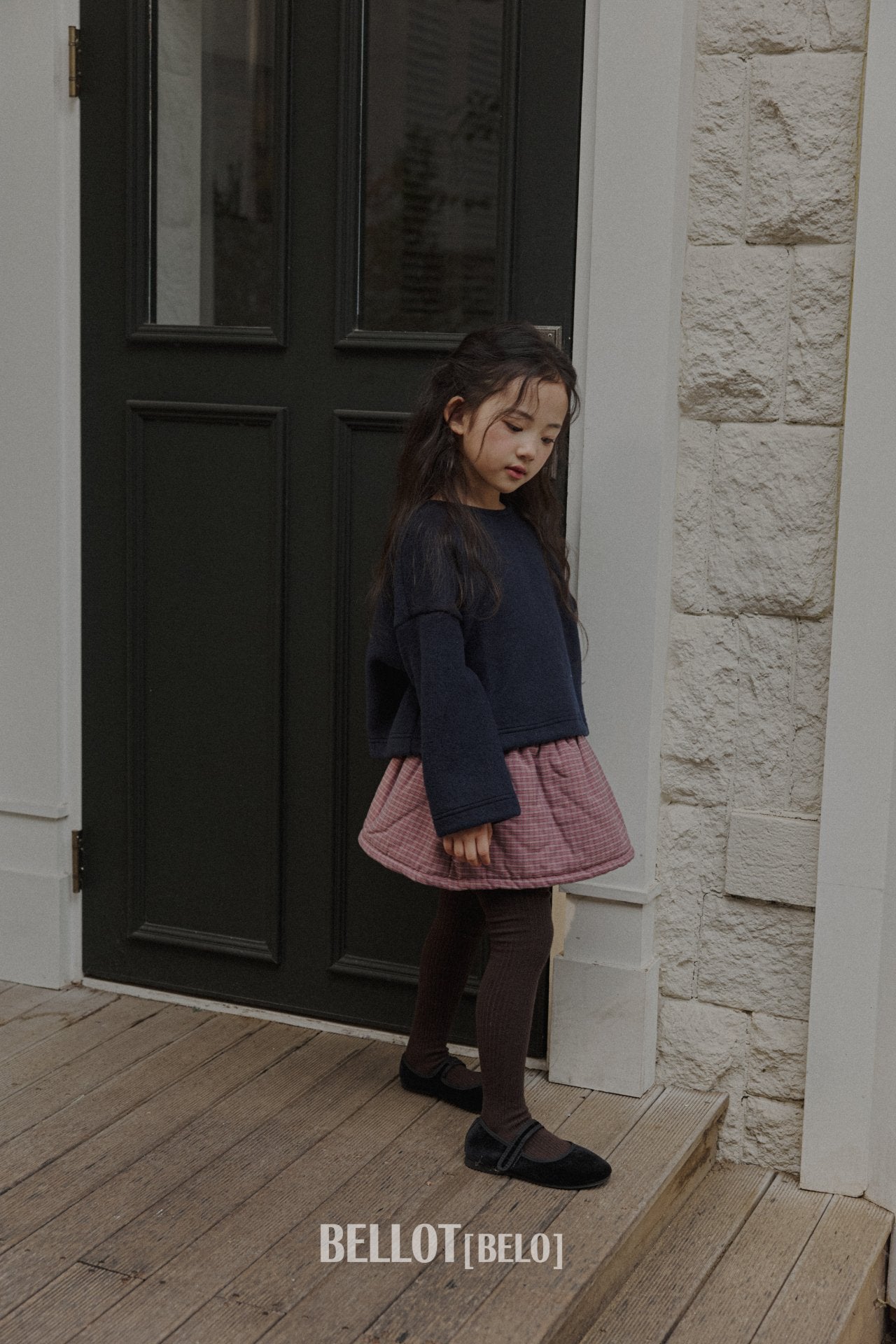 ［BELLOT］Bobo check skirt (kids)