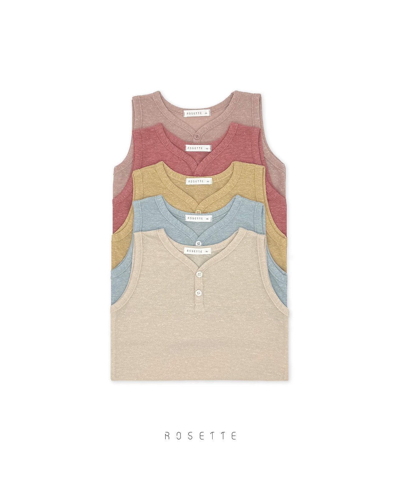 ［ROSETTE］Mare button sleeveless tops