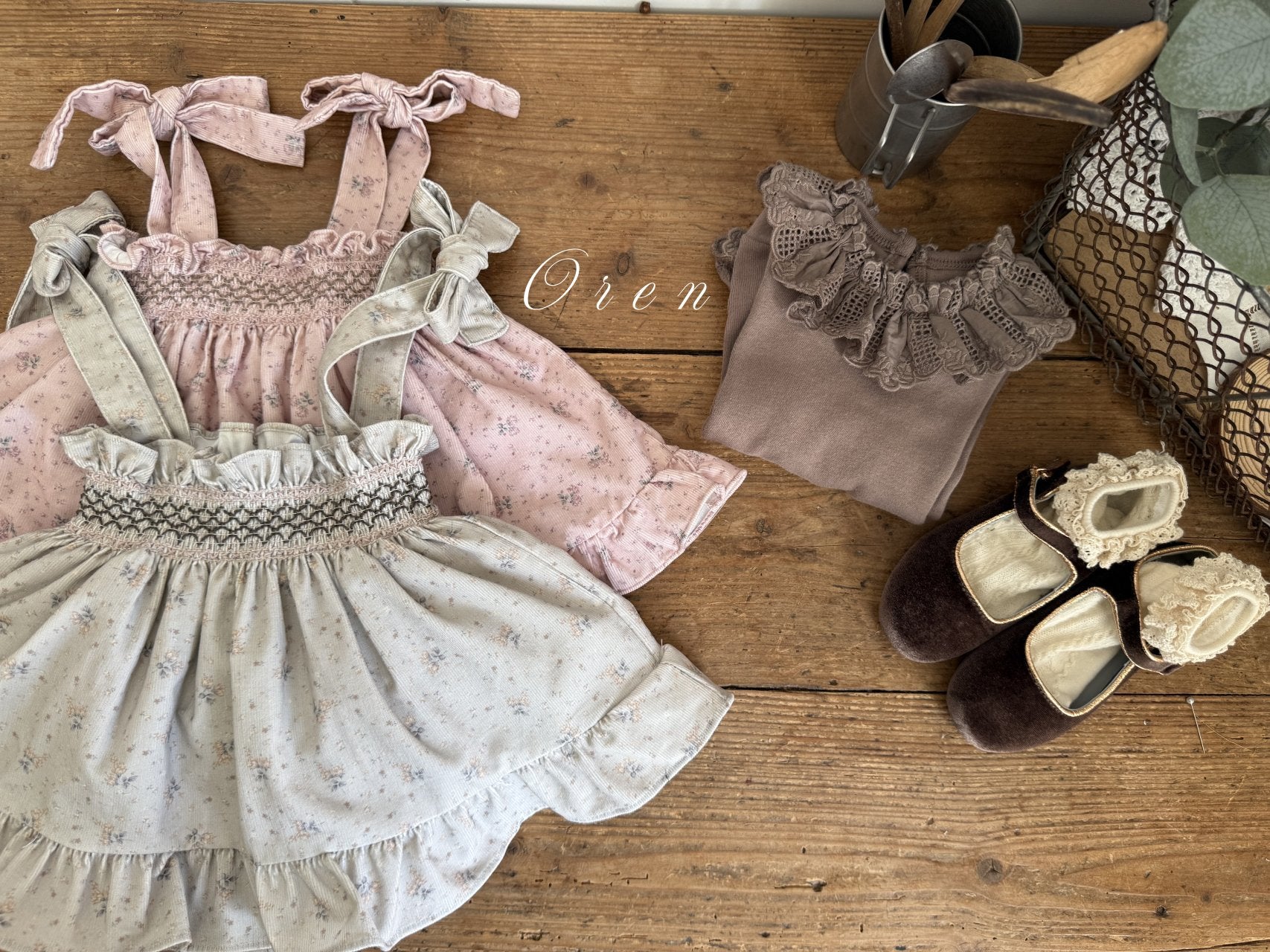 ［OREN］Emily smocking bloomer skirt