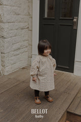 ［BELLOT］Peach check one-piece (baby)