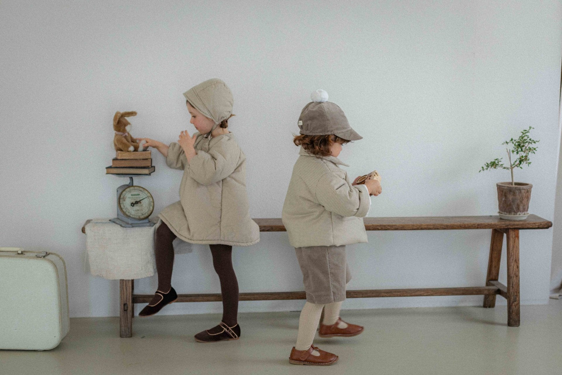 ［OREN］Baguette check padding bonnet (3oz)