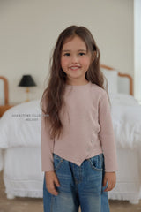 ［Melikey］Button crop tee