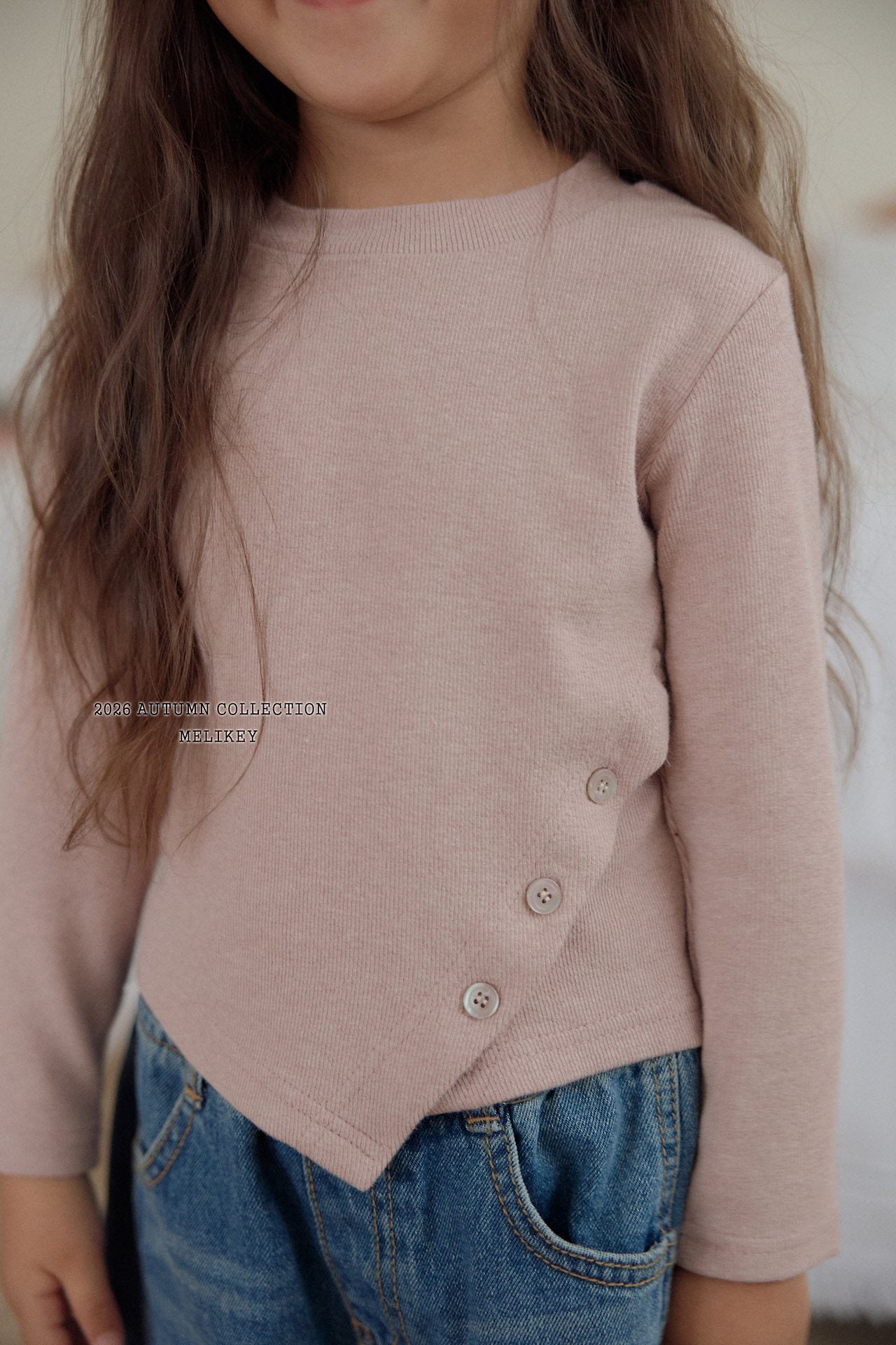 ［Melikey］Button crop tee