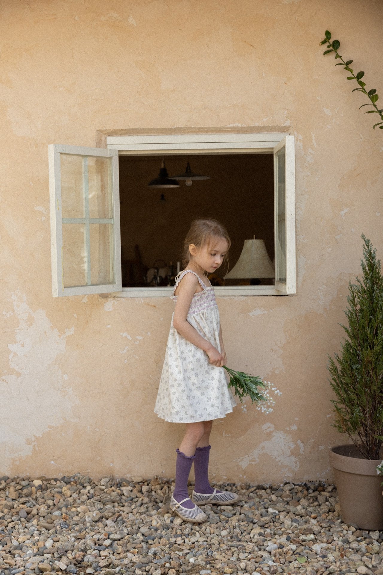 ［perrobebe］Heloise smock one-piece (lavender)