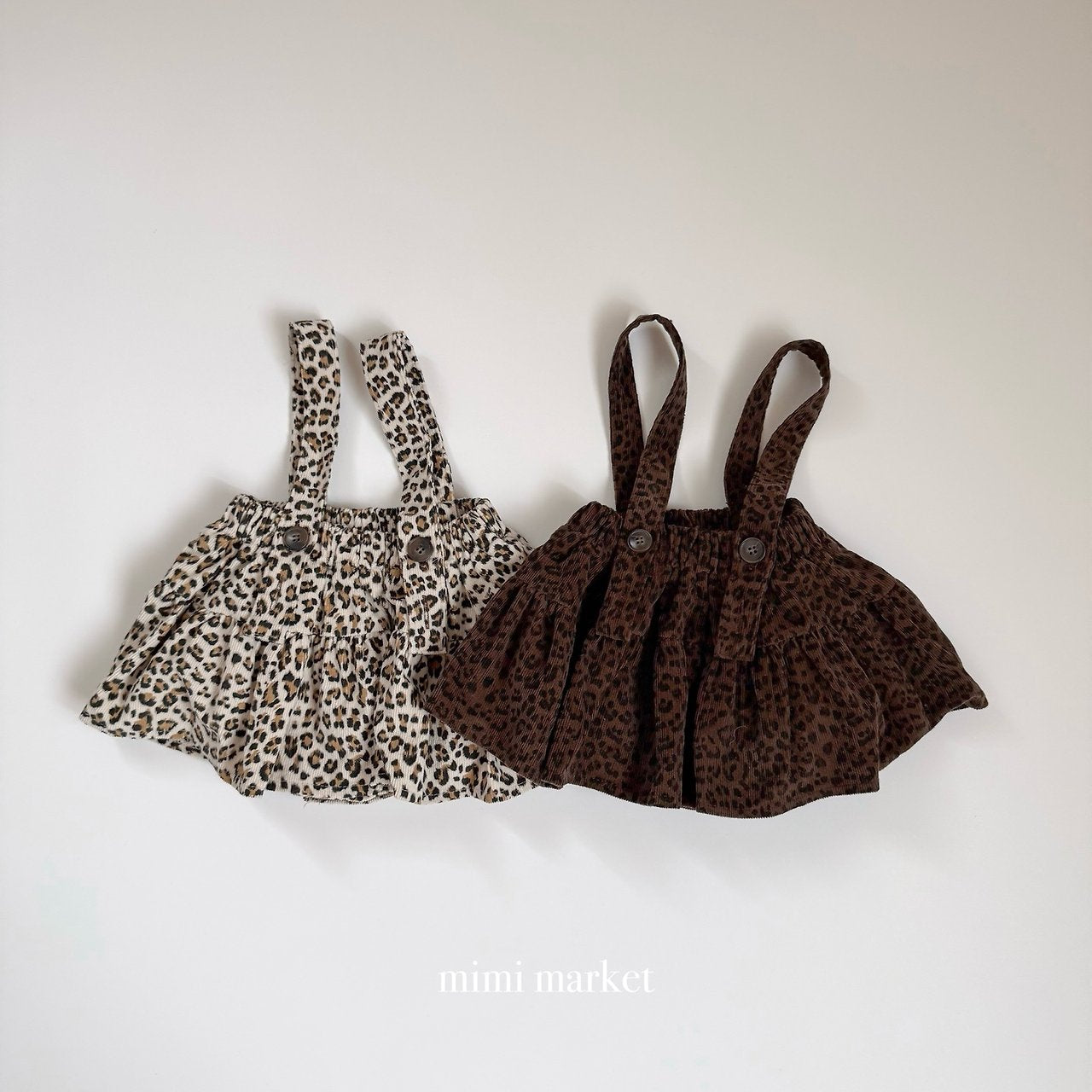 [mimi market] Leopard suspsnder bloomer skirt