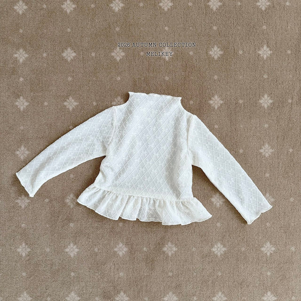 ［Melikey］Frill ribbon mesh tops