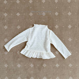 ［Melikey］Frill ribbon mesh tops
