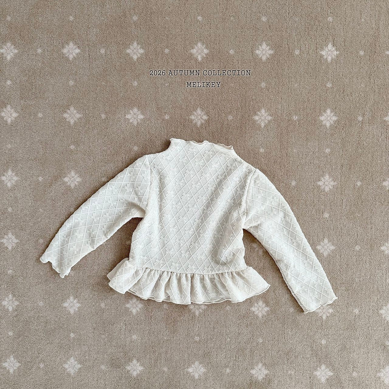 ［Melikey］Frill ribbon mesh tops