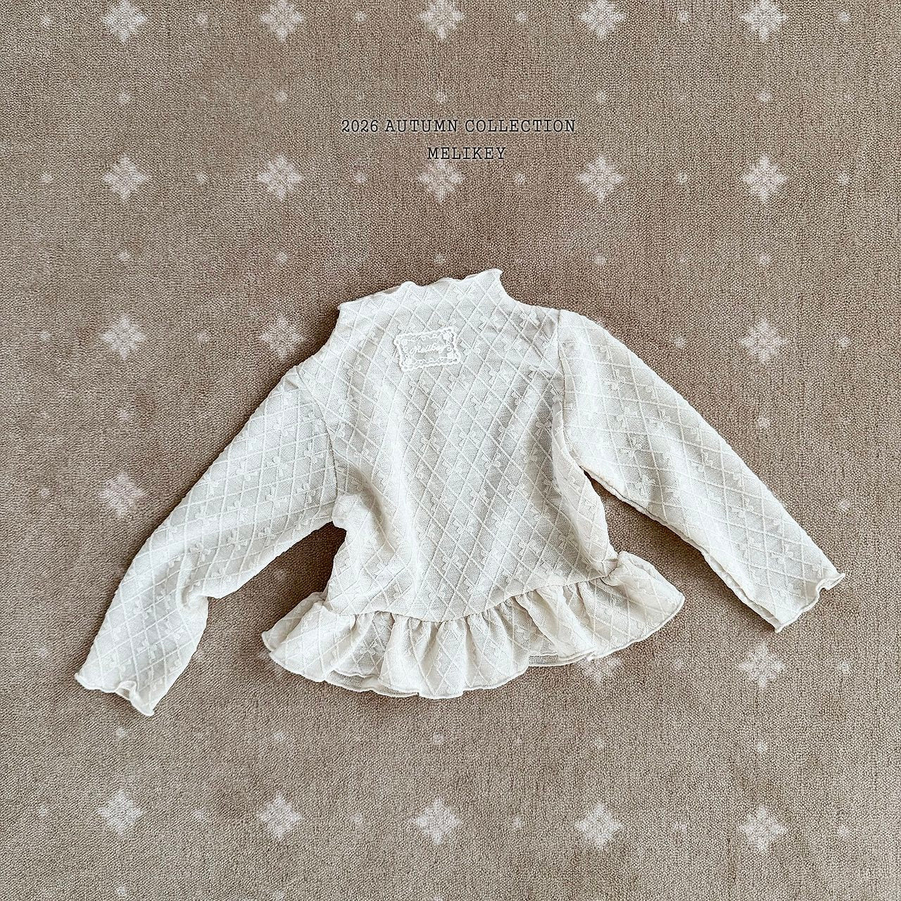 ［Melikey］Frill ribbon mesh tops