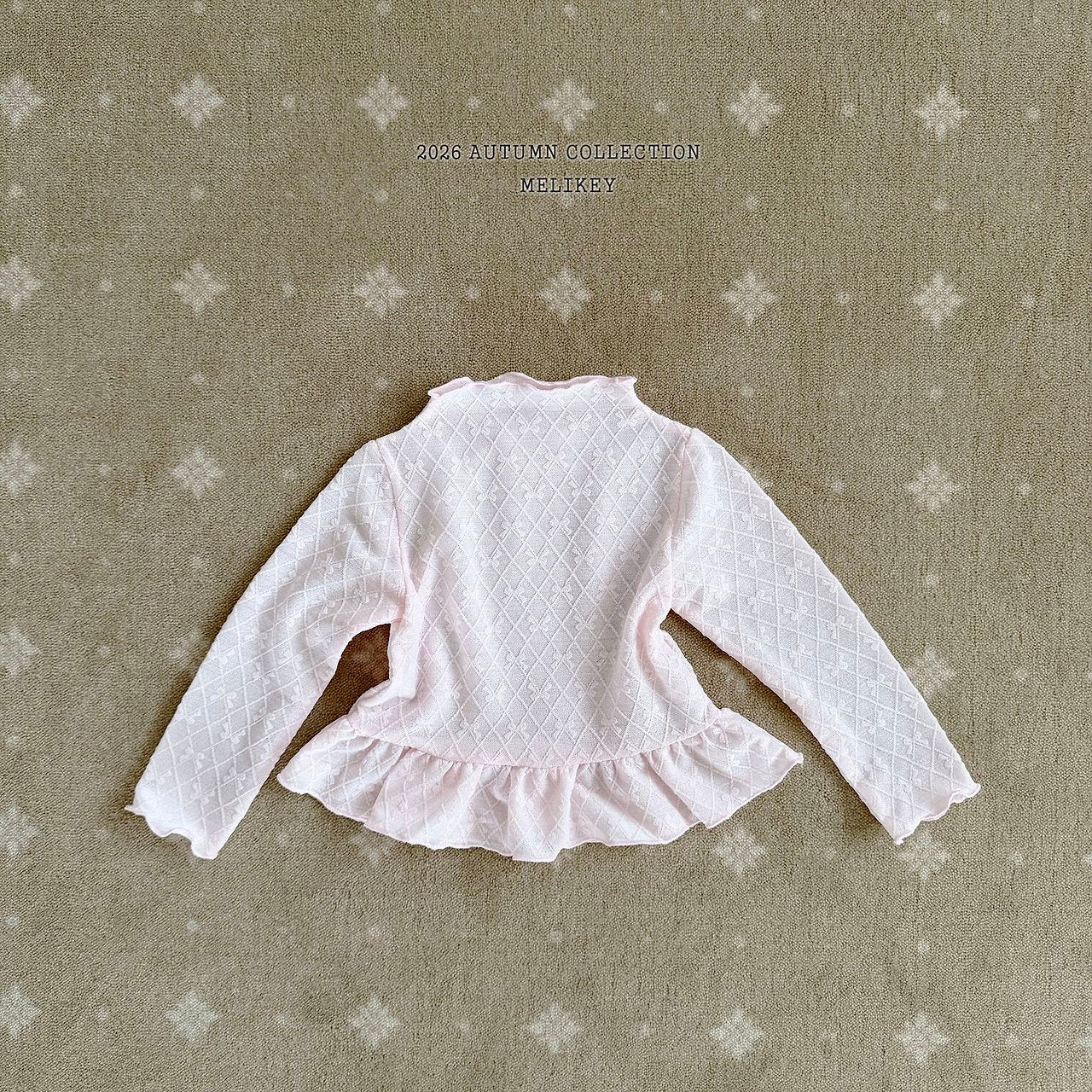 ［Melikey］Frill ribbon mesh tops