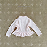 ［Melikey］Frill ribbon mesh tops