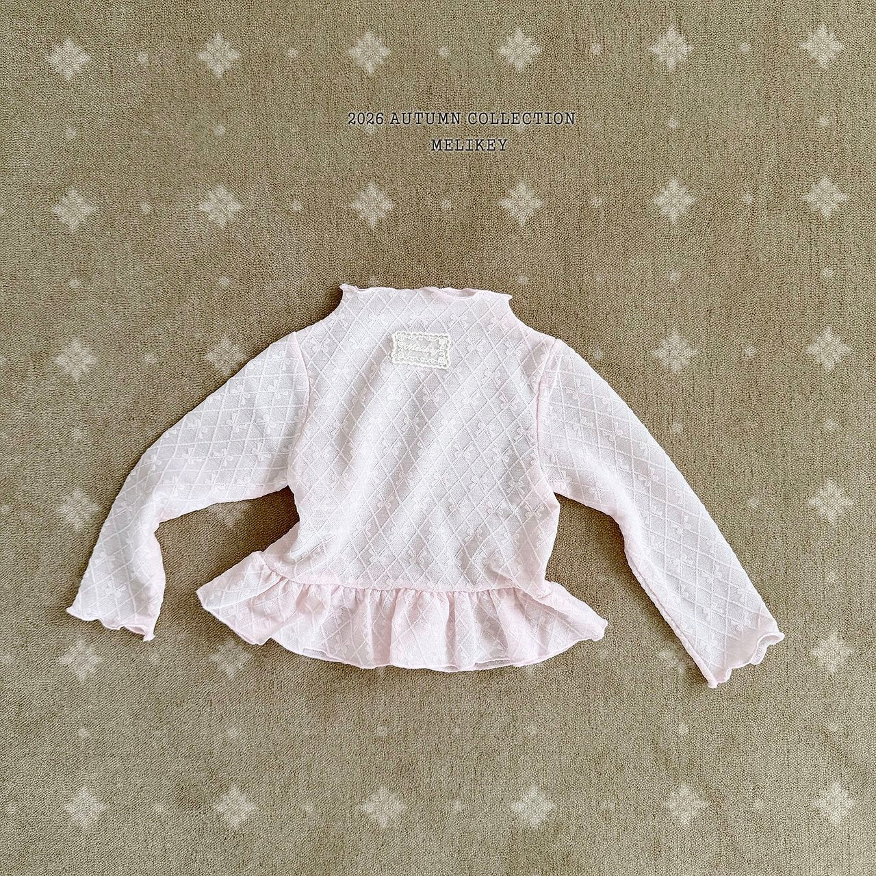 ［Melikey］Frill ribbon mesh tops