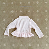 ［Melikey］Frill ribbon mesh tops