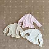 ［Melikey］Frill ribbon mesh tops