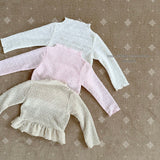 ［Melikey］Frill ribbon mesh tops