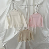 ［Melikey］Frill ribbon mesh tops