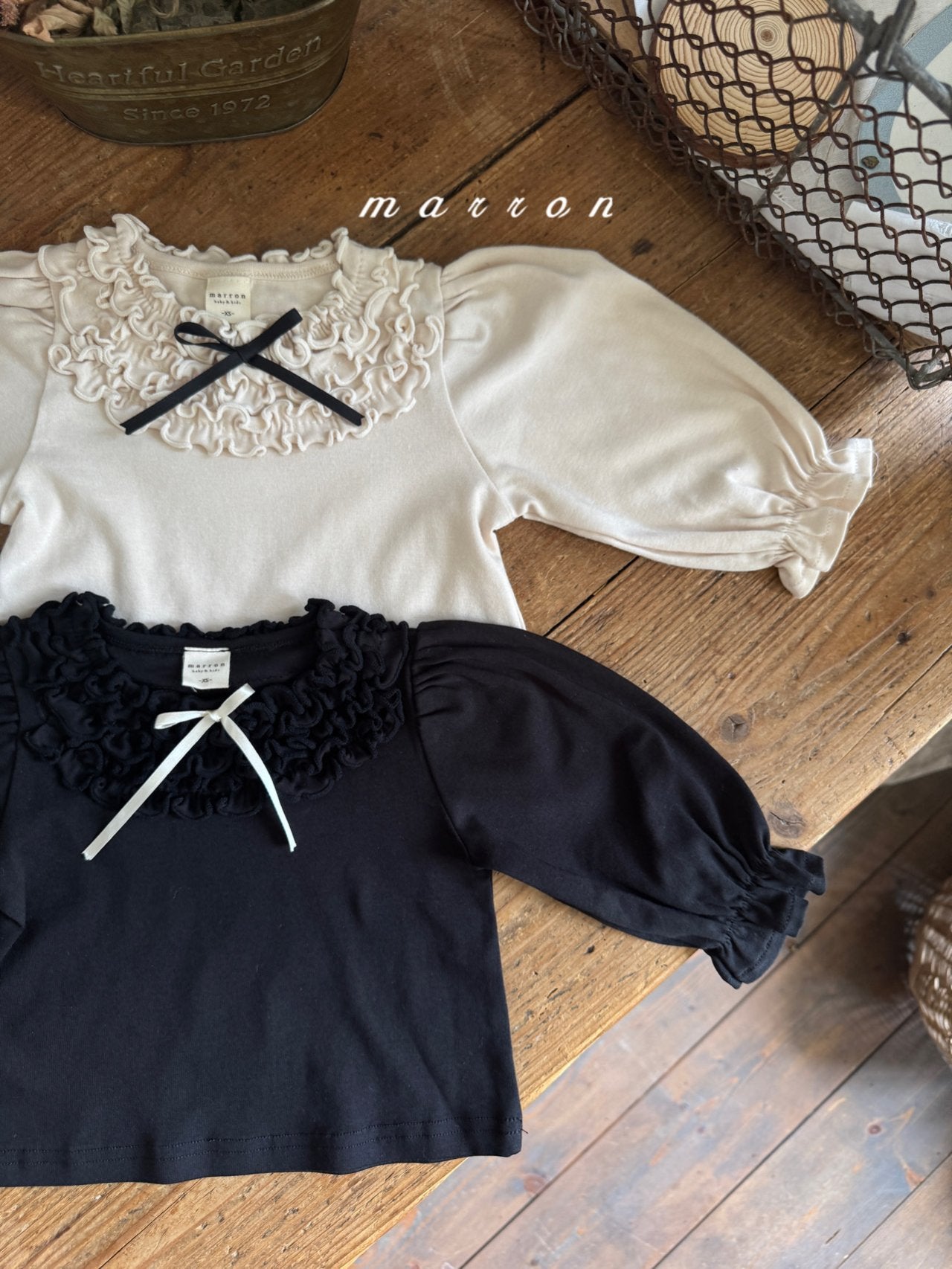［marron］Karen ribbon tops