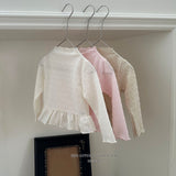［Melikey］Frill ribbon mesh tops