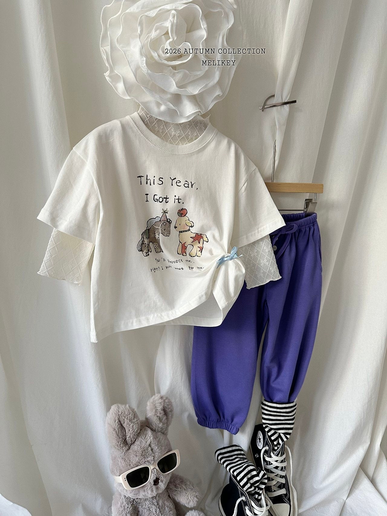 ［Melikey］Frill ribbon mesh tops