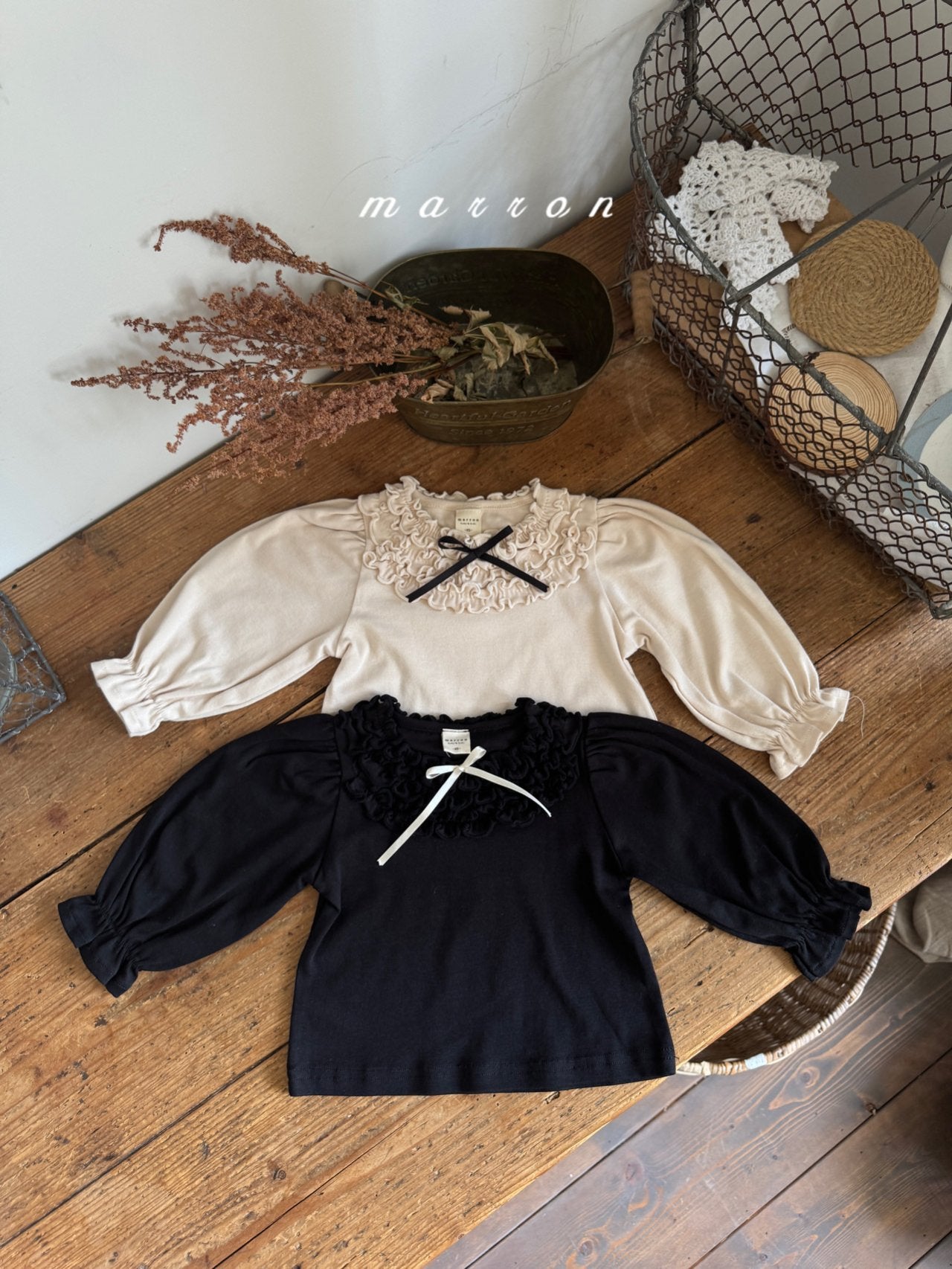 ［marron］Karen ribbon tops