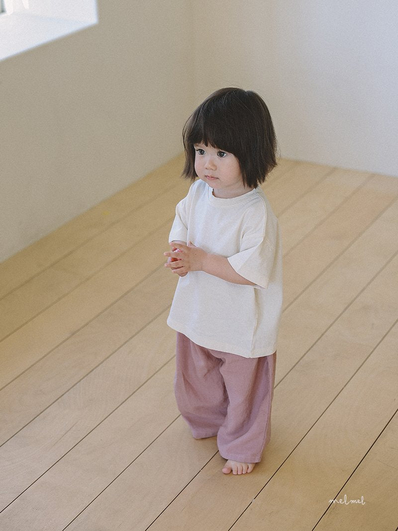 ［melmel］Linen hip pocket pants