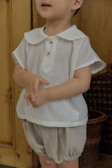 ［The beige］Sailor pocket shirt