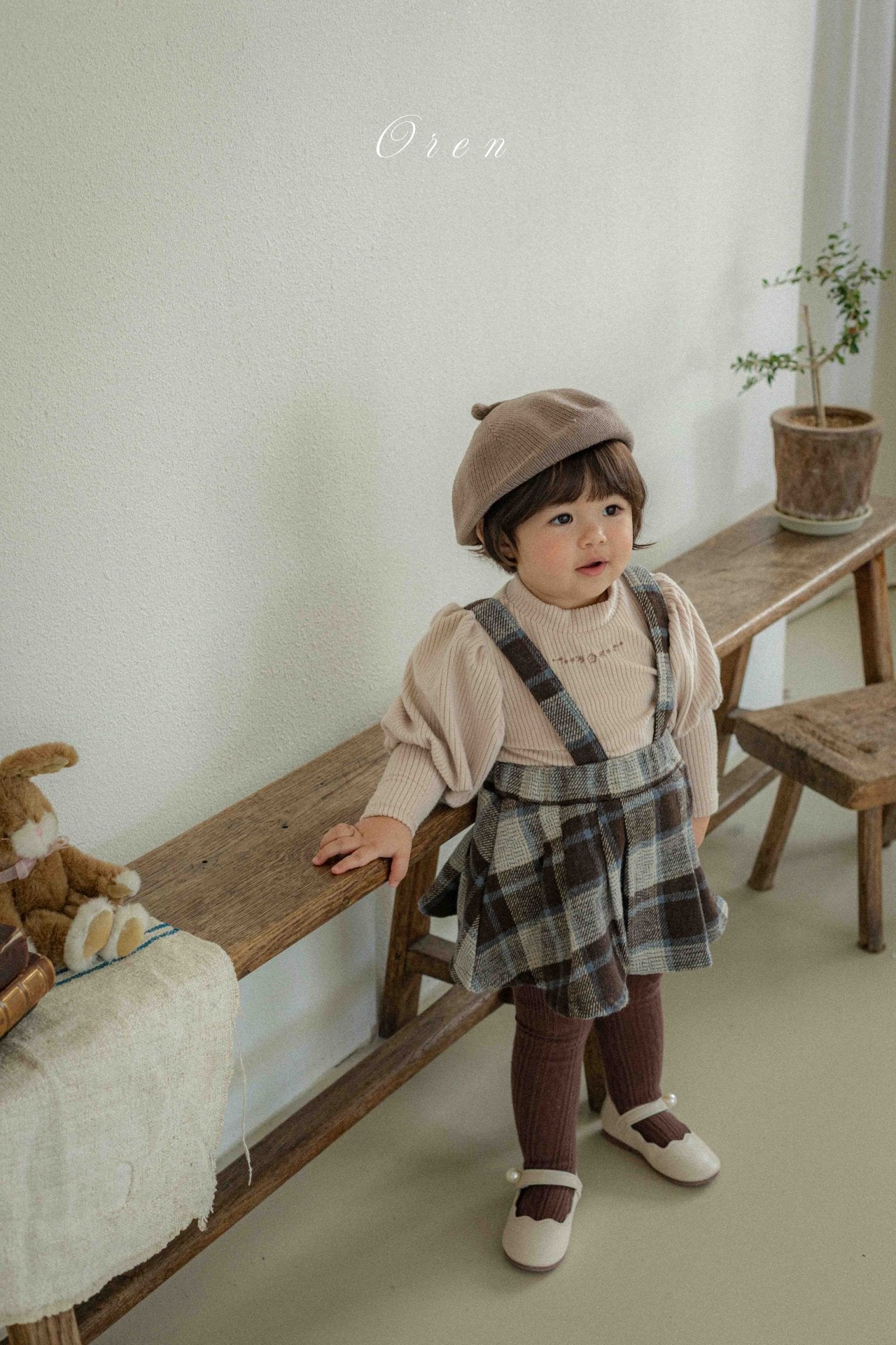 ［OREN］Brunel check bloomer skirt