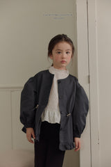 ［Melikey］Frill ribbon mesh tops