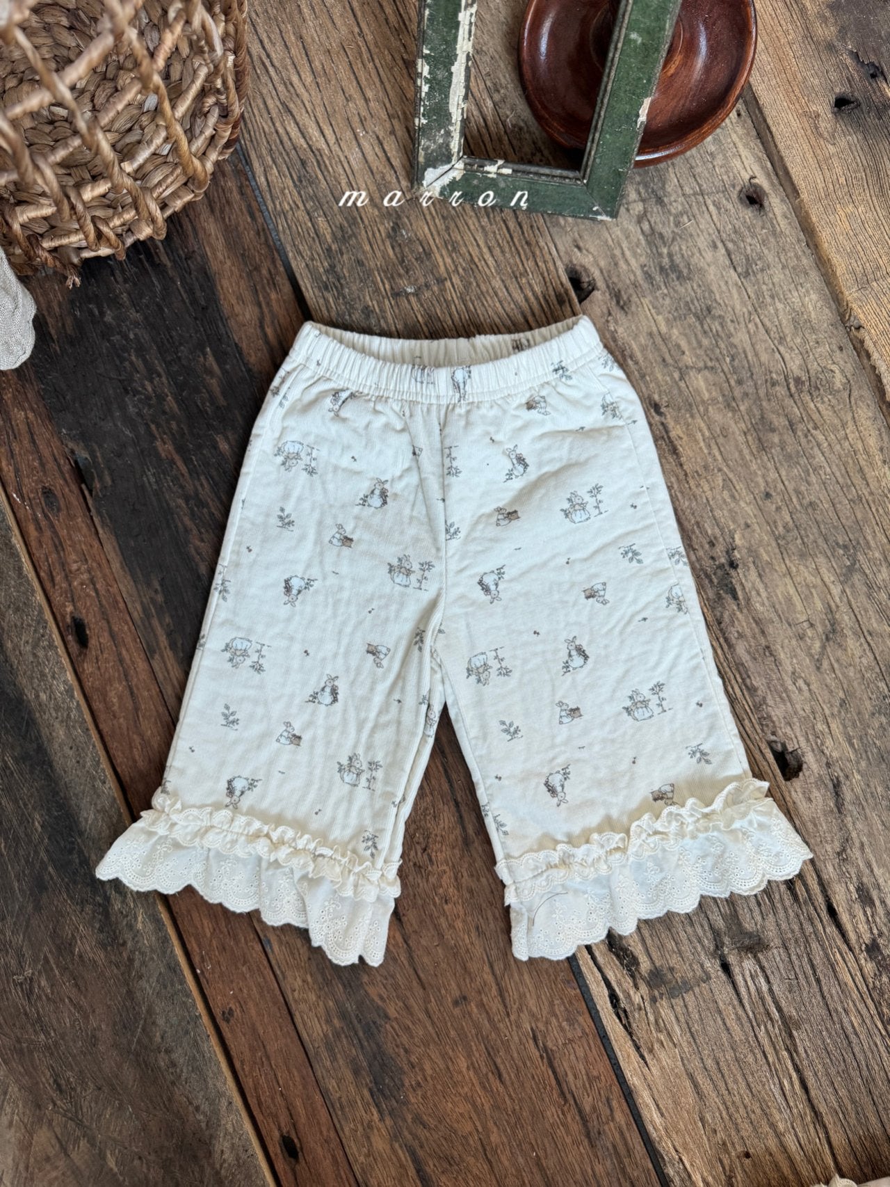 ［marron］Bunny bondding lace pants