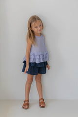 ［lenua］April frill blouse