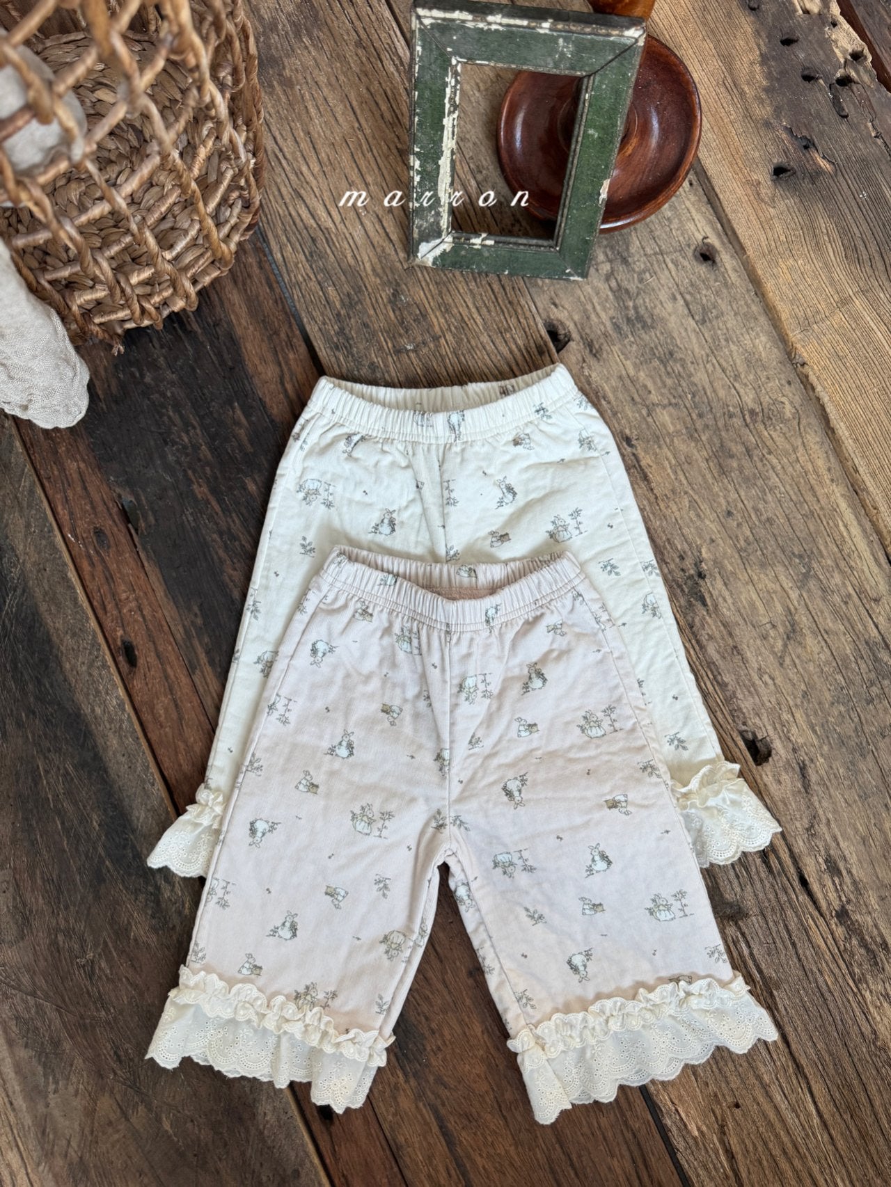 ［marron］Bunny bondding lace pants
