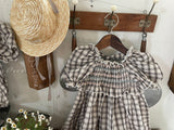 ［OREN］Noye check smock rompers