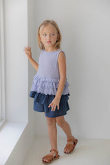 ［lenua］April frill blouse