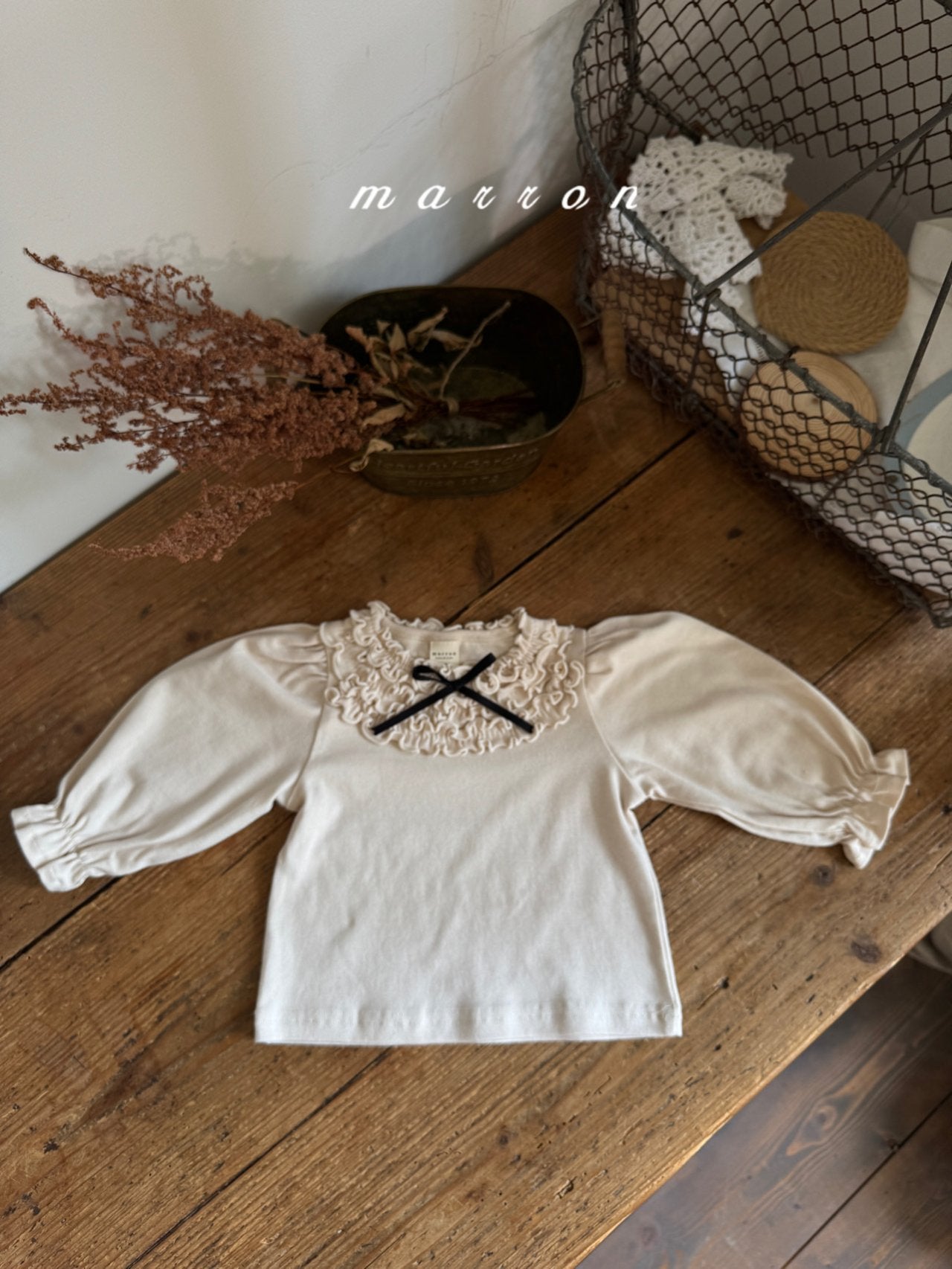 ［marron］Karen ribbon tops