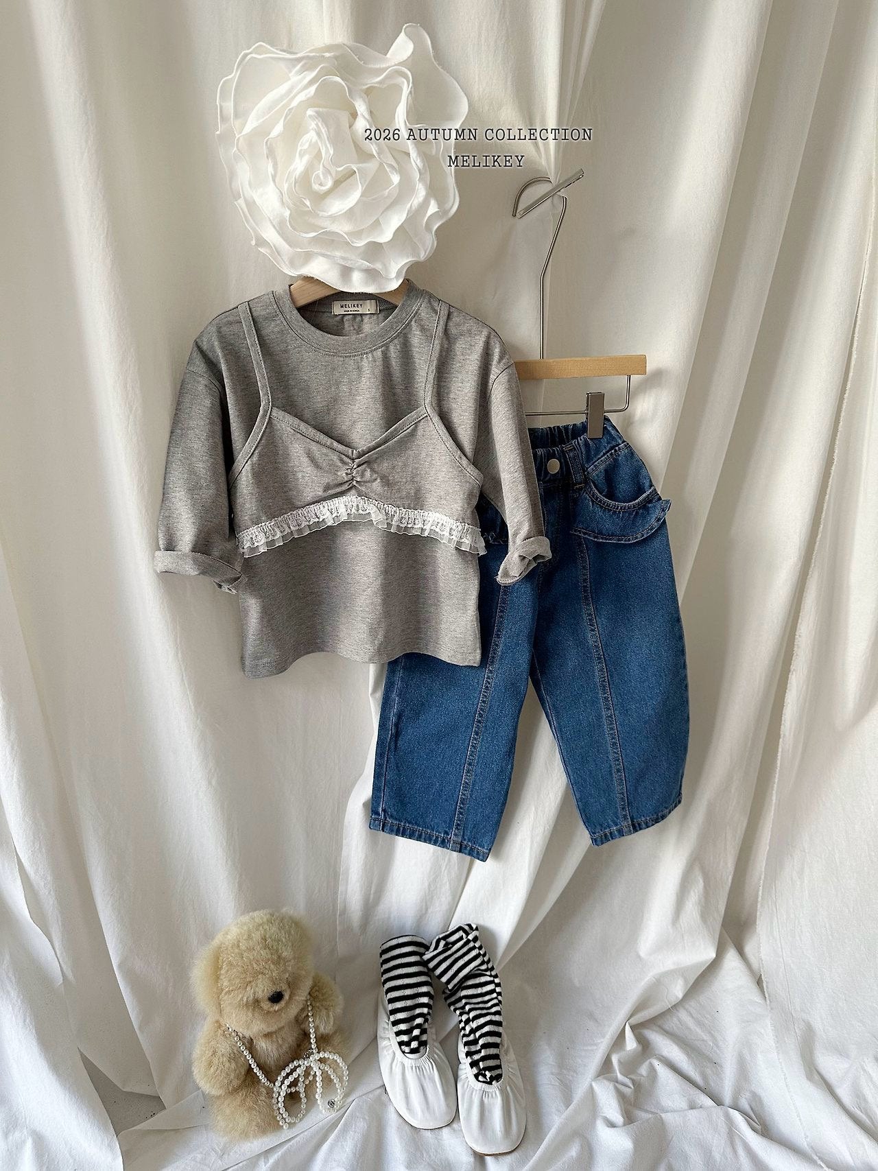 ［Melikey］Layered camisole tee