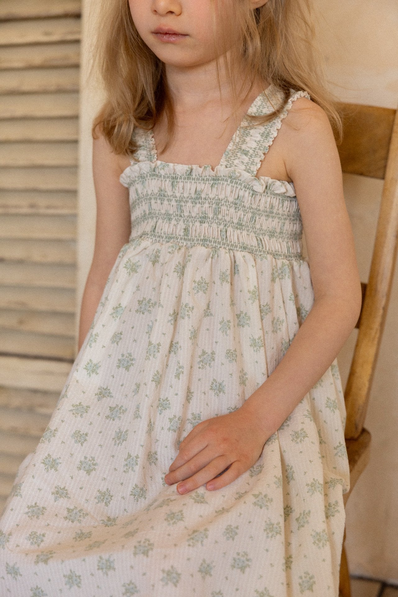 ［perrobebe］Heloise smock one-piece (mint)