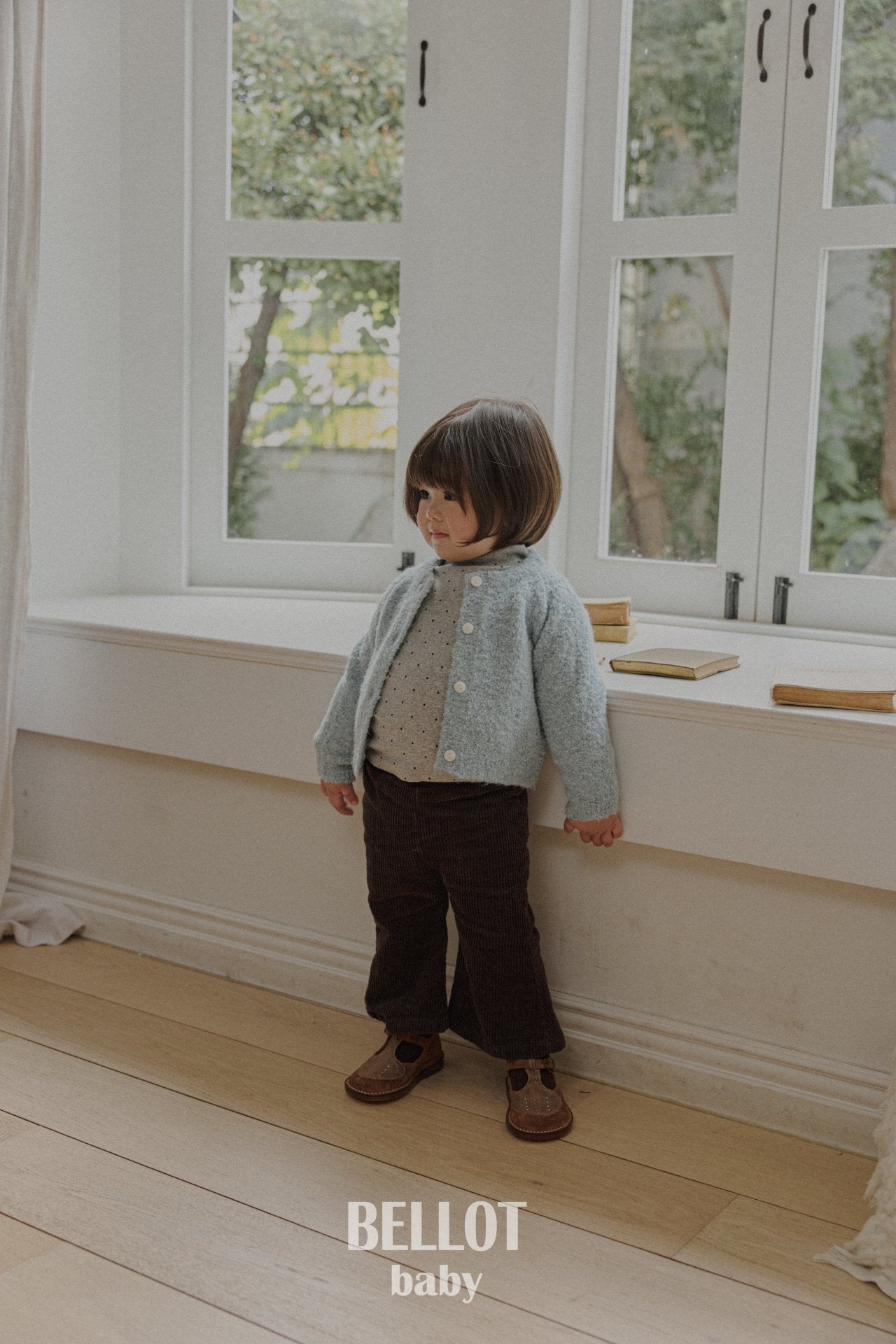 ［BELLOT］Curly alpaca cardigan (baby)