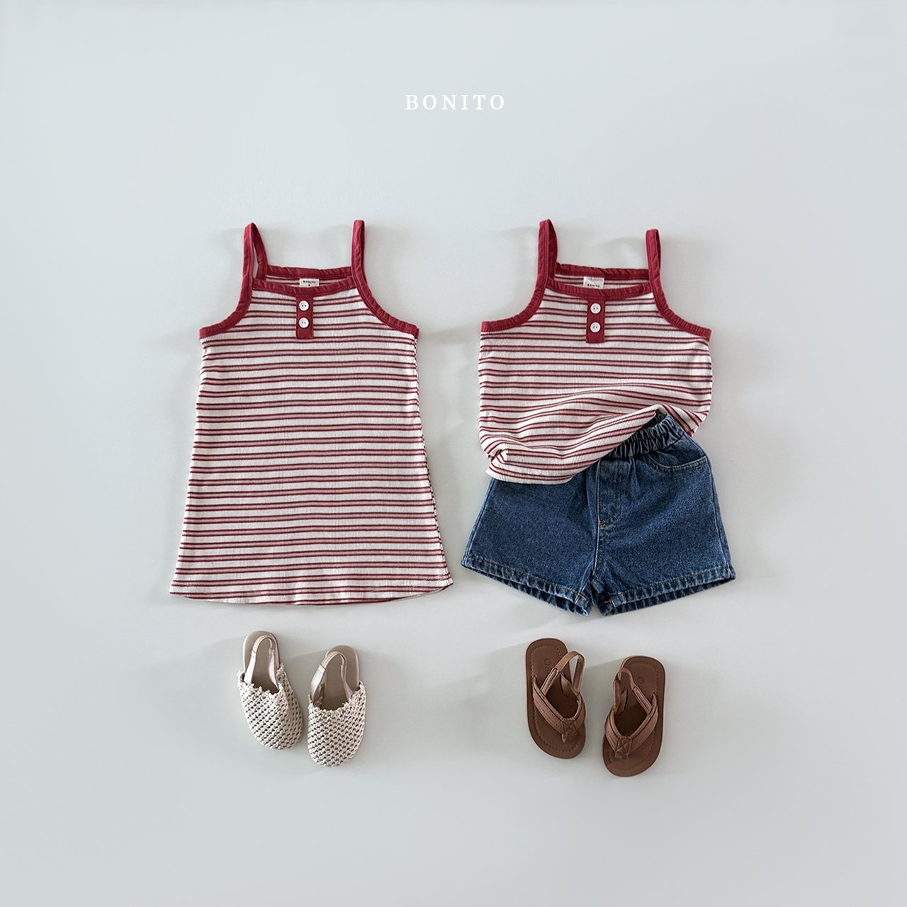［Bonito］Stripe sleeveless tee