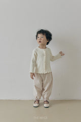 ［The beige］Ribbed Cardigan