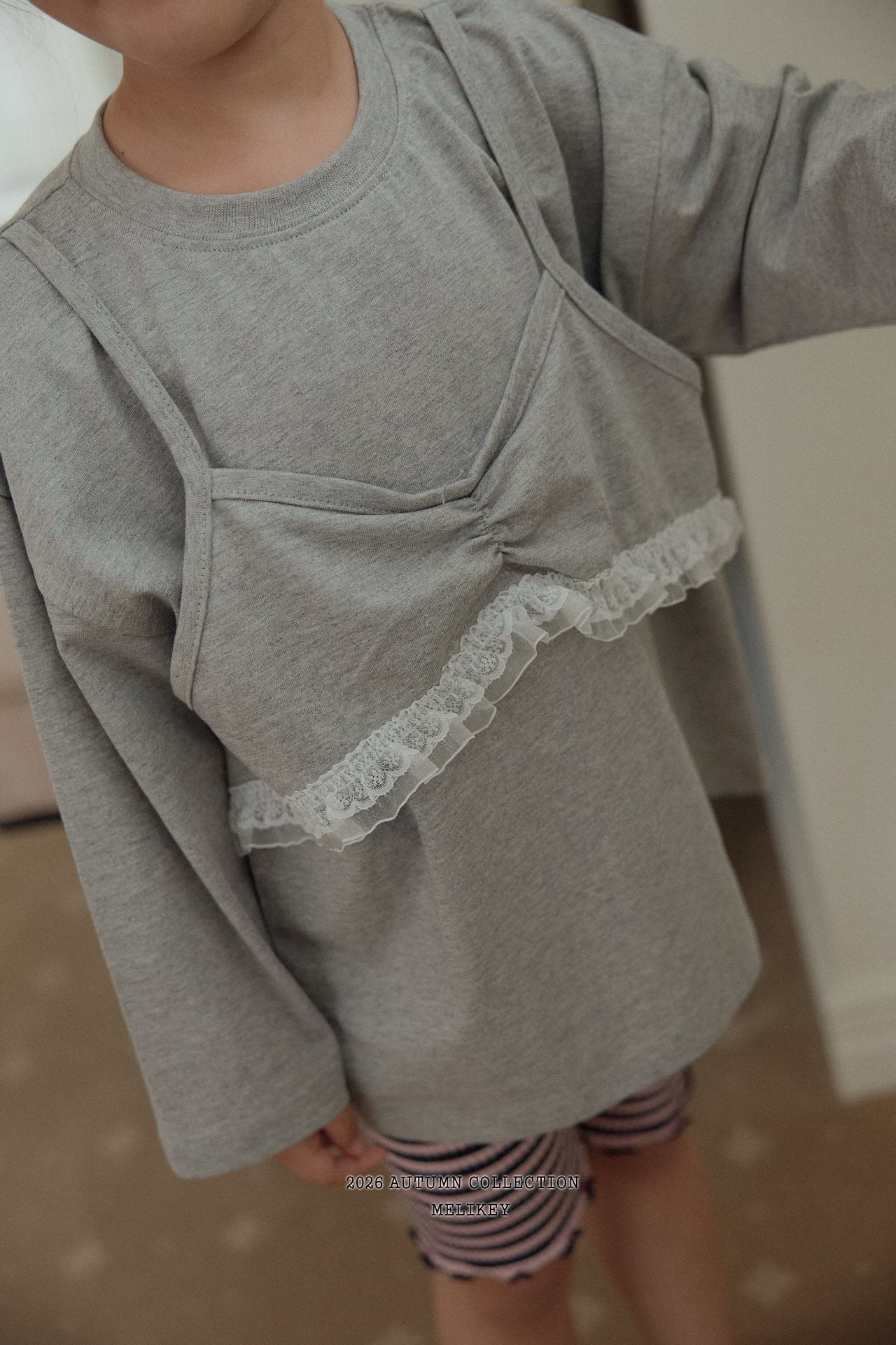 ［Melikey］Layered camisole tee