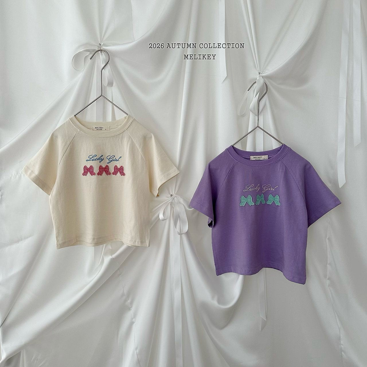 ［Melikey］Lucky ribbon tee