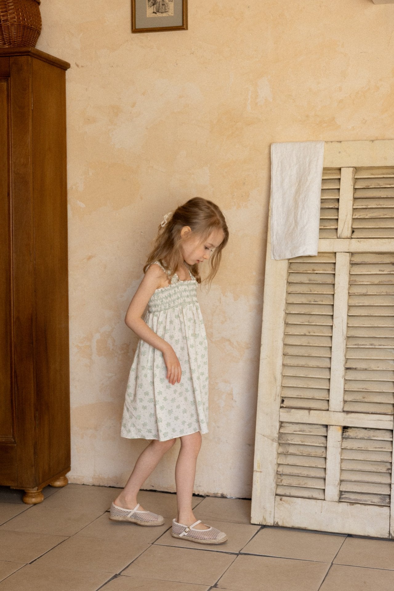 ［perrobebe］Heloise smock one-piece (mint)