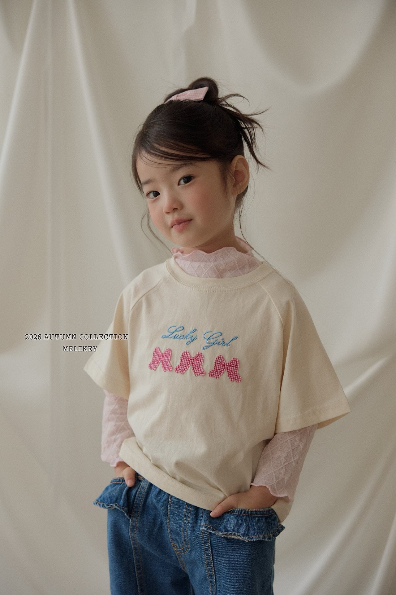 ［Melikey］Lucky ribbon tee