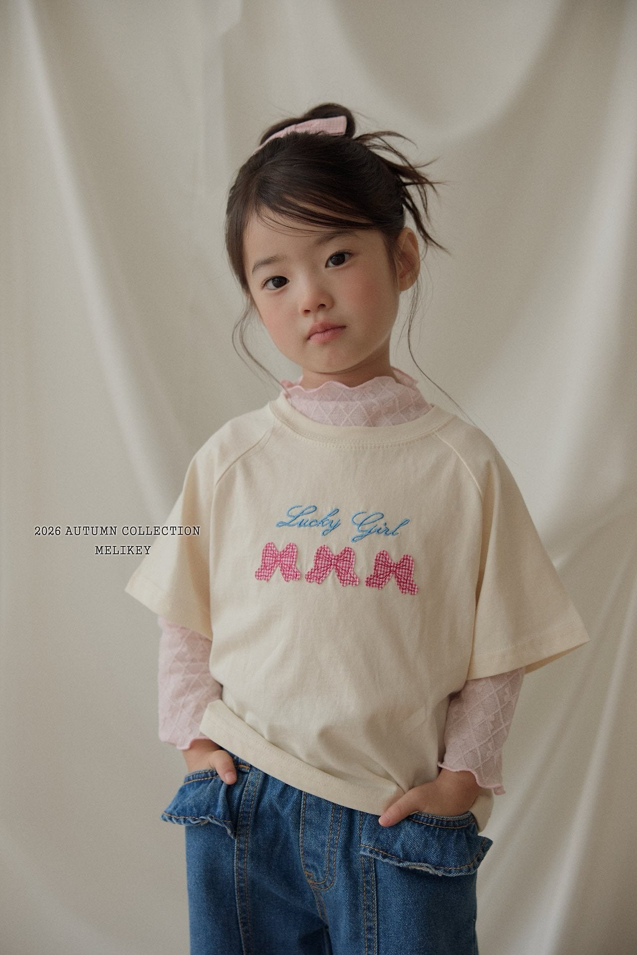 ［Melikey］Lucky ribbon tee
