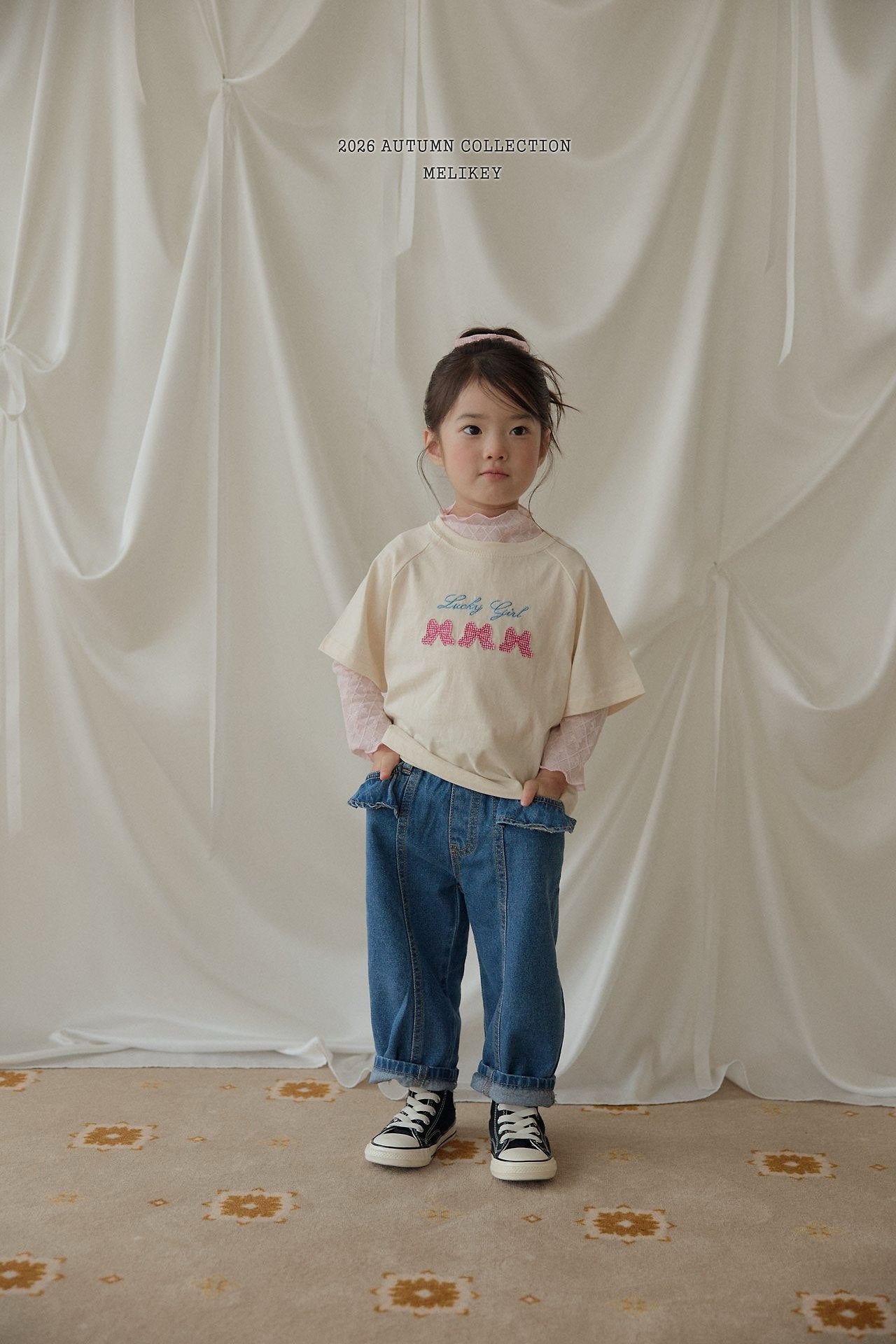 ［Melikey］Lucky ribbon tee
